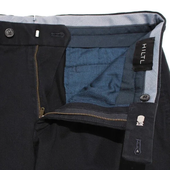 Hiltl NWT Parma Chinos / Casual Pants Size 50 US 34 Contemporary in Blue Cotton